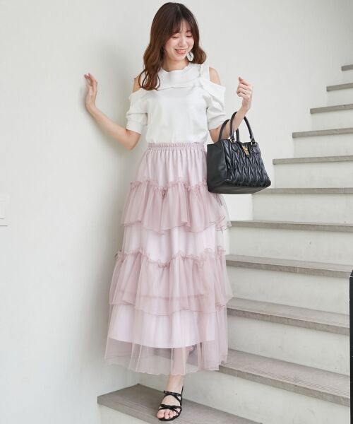 MAJESTIC LEGON / マジェスティックレゴン ニット・セーター | パールチェーン半袖肩開きニット | 詳細10