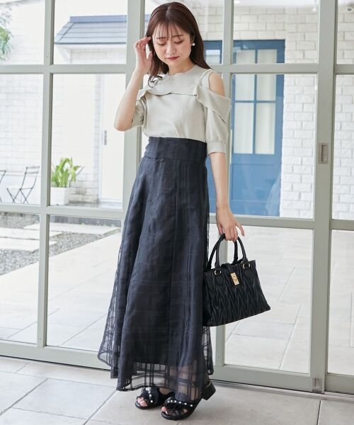 MAJESTIC LEGON / マジェスティックレゴン ニット・セーター | パールチェーン半袖肩開きニット | 詳細19