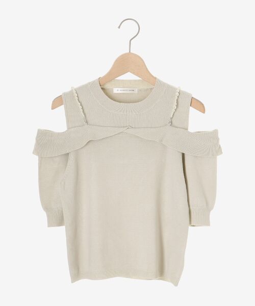 MAJESTIC LEGON / マジェスティックレゴン ニット・セーター | パールチェーン半袖肩開きニット | 詳細28