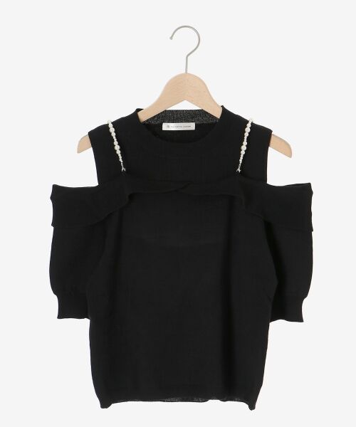 MAJESTIC LEGON / マジェスティックレゴン ニット・セーター | パールチェーン半袖肩開きニット | 詳細29