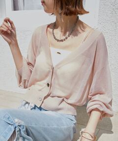 MAJESTIC LEGON / マジェスティックレゴン カーディガン・ボレロ | アソートボタンシアーカーディガン