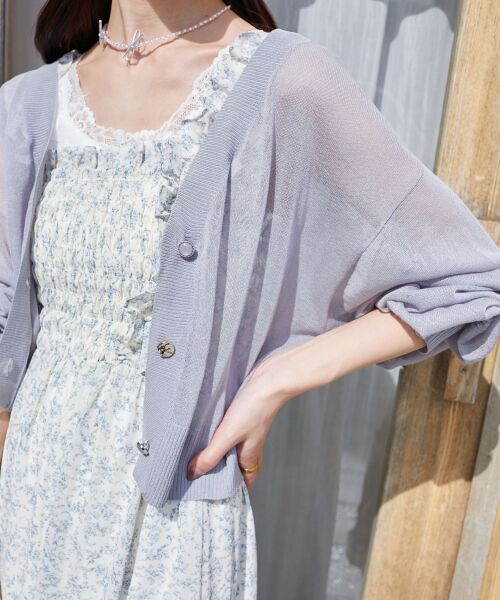 MAJESTIC LEGON / マジェスティックレゴン カーディガン・ボレロ | アソートボタンシアーカーディガン | 詳細27