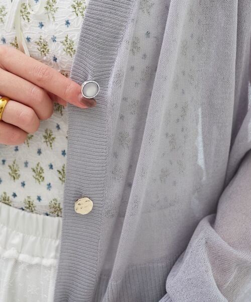MAJESTIC LEGON / マジェスティックレゴン カーディガン・ボレロ | アソートボタンシアーカーディガン | 詳細28