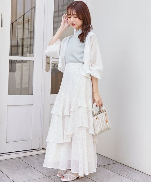 MAJESTIC LEGON / マジェスティックレゴン カーディガン・ボレロ | アソートボタンシアーカーディガン | 詳細3