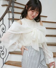 MAJESTIC LEGON / マジェスティックレゴン シャツ・ブラウス | タンクセットリボンシアーブラウス