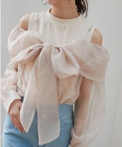 MAJESTIC LEGON / マジェスティックレゴン シャツ・ブラウス | タンクセットリボンシアーブラウス