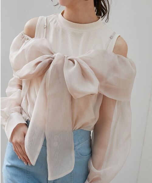 MAJESTIC LEGON / マジェスティックレゴン シャツ・ブラウス | タンクセットリボンシアーブラウス | 詳細16