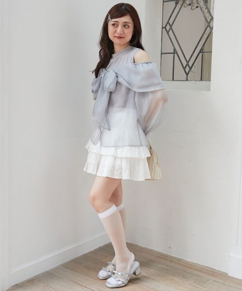 MAJESTIC LEGON / マジェスティックレゴン シャツ・ブラウス | タンクセットリボンシアーブラウス | 詳細18