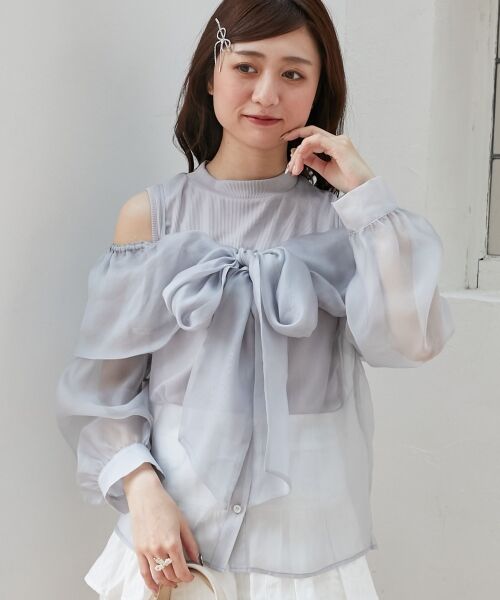 MAJESTIC LEGON / マジェスティックレゴン シャツ・ブラウス | タンクセットリボンシアーブラウス | 詳細20