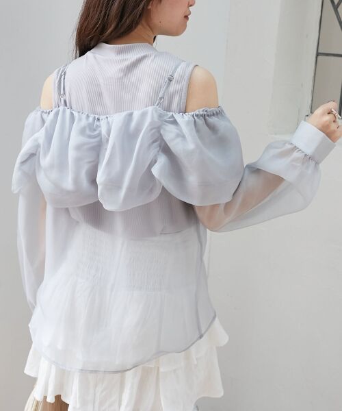 MAJESTIC LEGON / マジェスティックレゴン シャツ・ブラウス | タンクセットリボンシアーブラウス | 詳細22