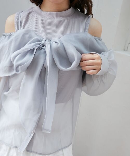 MAJESTIC LEGON / マジェスティックレゴン シャツ・ブラウス | タンクセットリボンシアーブラウス | 詳細23
