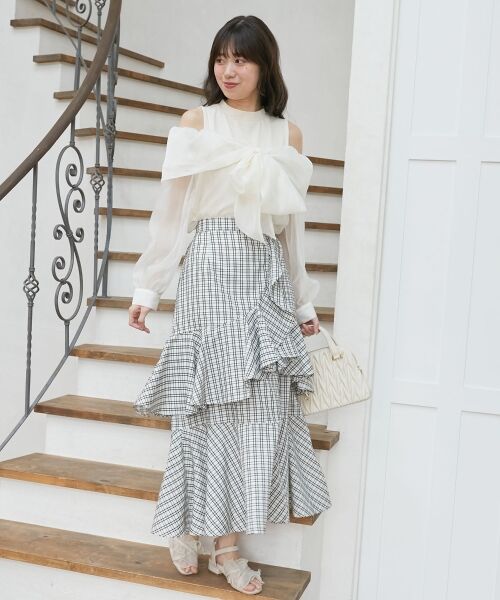 MAJESTIC LEGON / マジェスティックレゴン シャツ・ブラウス | タンクセットリボンシアーブラウス | 詳細3