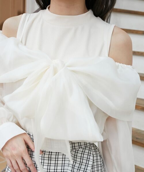 MAJESTIC LEGON / マジェスティックレゴン シャツ・ブラウス | タンクセットリボンシアーブラウス | 詳細9