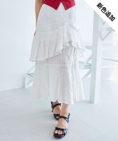 MAJESTIC LEGON / マジェスティックレゴン ミニ・ひざ丈スカート | フリルデザインスリットスカート