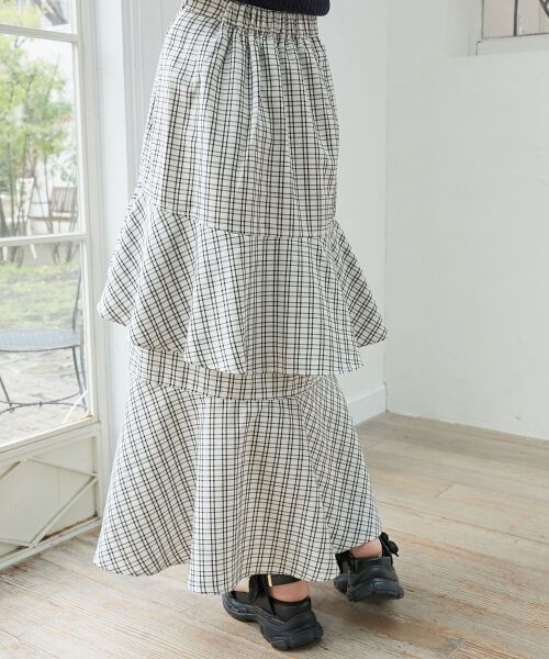 MAJESTIC LEGON / マジェスティックレゴン ミニ・ひざ丈スカート | フリルデザインスリットスカート | 詳細13