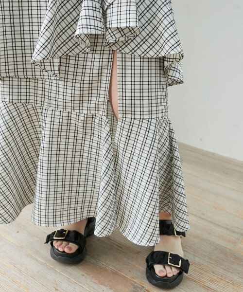 MAJESTIC LEGON / マジェスティックレゴン ミニ・ひざ丈スカート | フリルデザインスリットスカート | 詳細14