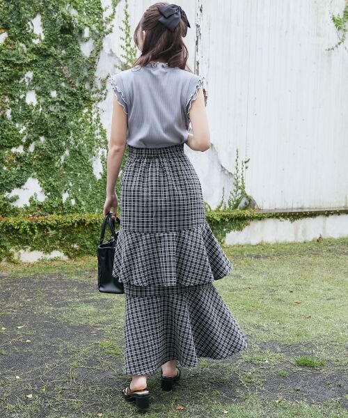 MAJESTIC LEGON / マジェスティックレゴン ミニ・ひざ丈スカート | フリルデザインスリットスカート | 詳細17