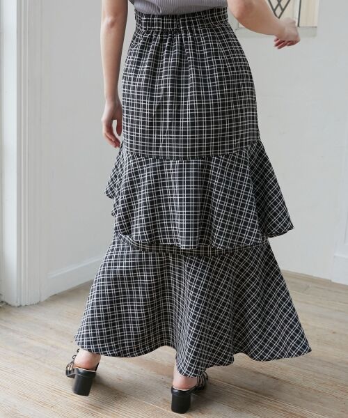 MAJESTIC LEGON / マジェスティックレゴン ミニ・ひざ丈スカート | フリルデザインスリットスカート | 詳細20