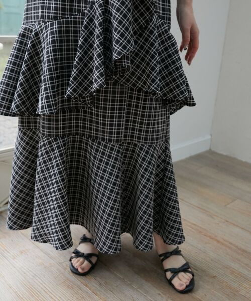 MAJESTIC LEGON / マジェスティックレゴン ミニ・ひざ丈スカート | フリルデザインスリットスカート | 詳細21