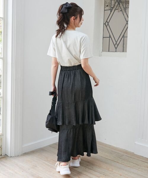 MAJESTIC LEGON / マジェスティックレゴン ミニ・ひざ丈スカート | フリルデザインスリットスカート | 詳細24