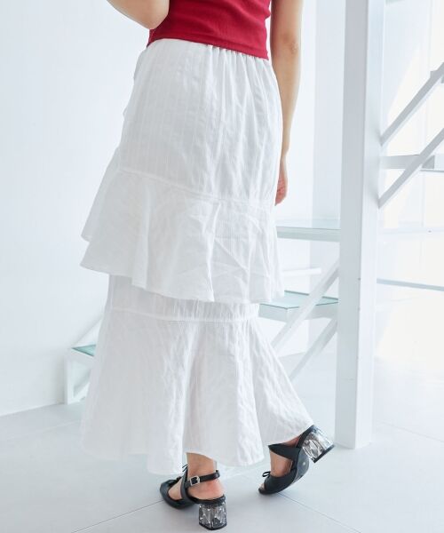 MAJESTIC LEGON / マジェスティックレゴン ミニ・ひざ丈スカート | フリルデザインスリットスカート | 詳細6