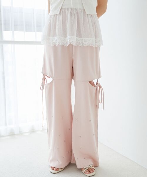 MAJESTIC LEGON / マジェスティックレゴン その他パンツ | スリットビジュースウェットパンツ | 詳細14