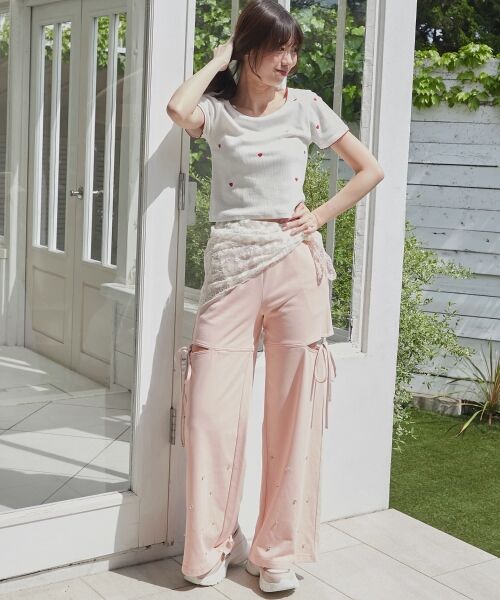 MAJESTIC LEGON / マジェスティックレゴン その他パンツ | スリットビジュースウェットパンツ | 詳細18