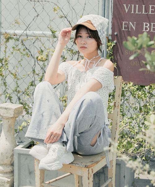 MAJESTIC LEGON / マジェスティックレゴン その他パンツ | スリットビジュースウェットパンツ | 詳細26