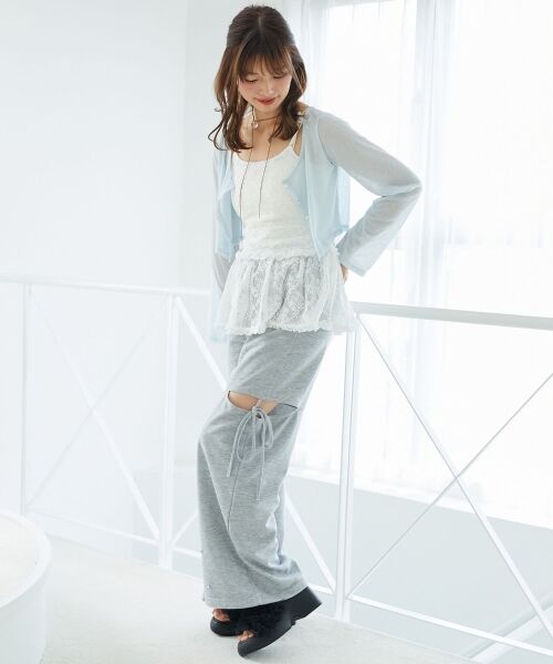 MAJESTIC LEGON / マジェスティックレゴン その他パンツ | スリットビジュースウェットパンツ | 詳細28