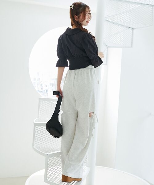 MAJESTIC LEGON / マジェスティックレゴン その他パンツ | スリットビジュースウェットパンツ | 詳細3