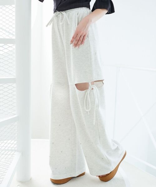 MAJESTIC LEGON / マジェスティックレゴン その他パンツ | スリットビジュースウェットパンツ | 詳細5