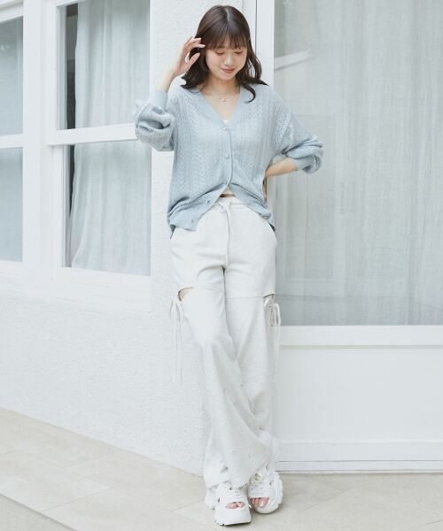 MAJESTIC LEGON / マジェスティックレゴン その他パンツ | スリットビジュースウェットパンツ | 詳細8