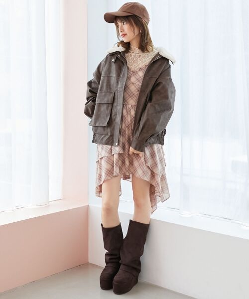 MAJESTIC LEGON / マジェスティックレゴン ブルゾン | ヴィンテージライク合皮ブルゾン | 詳細1