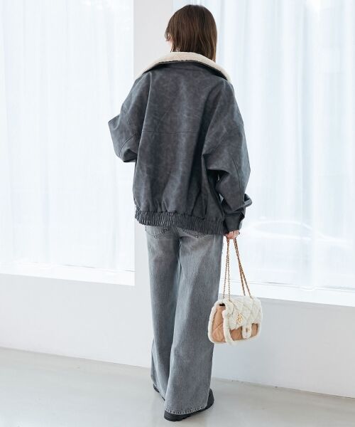 MAJESTIC LEGON / マジェスティックレゴン ブルゾン | ヴィンテージライク合皮ブルゾン | 詳細10