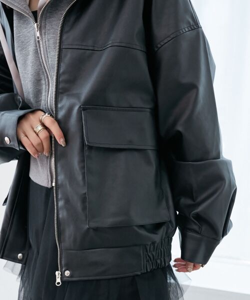 MAJESTIC LEGON / マジェスティックレゴン ブルゾン | ヴィンテージライク合皮ブルゾン | 詳細22