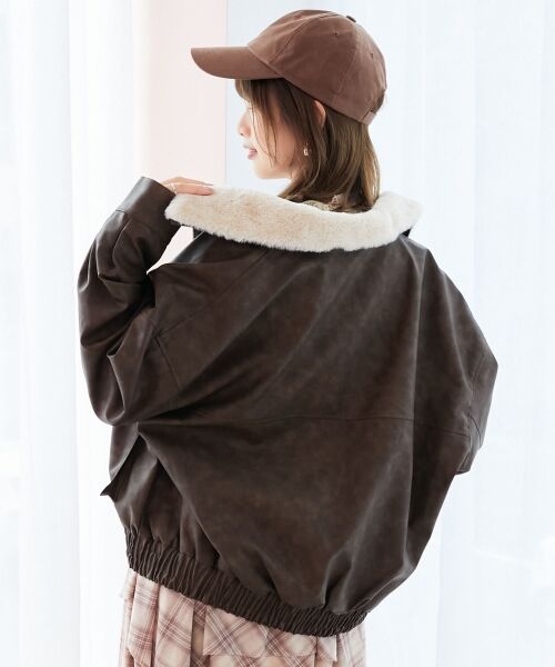 MAJESTIC LEGON / マジェスティックレゴン ブルゾン | ヴィンテージライク合皮ブルゾン | 詳細6