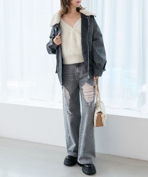 MAJESTIC LEGON / マジェスティックレゴン ブルゾン | ヴィンテージライク合皮ブルゾン | 詳細8