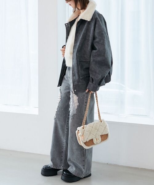 MAJESTIC LEGON / マジェスティックレゴン ブルゾン | ヴィンテージライク合皮ブルゾン | 詳細9