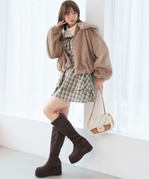 MAJESTIC LEGON / マジェスティックレゴン ブルゾン | ジップデザインファーブルゾン | 詳細10