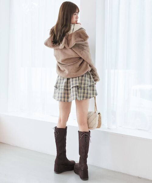 MAJESTIC LEGON / マジェスティックレゴン ブルゾン | ジップデザインファーブルゾン | 詳細11