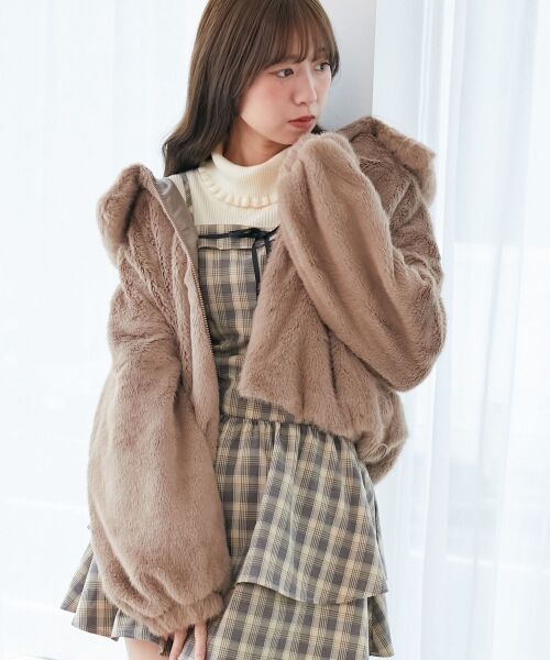 MAJESTIC LEGON / マジェスティックレゴン ブルゾン | ジップデザインファーブルゾン | 詳細12