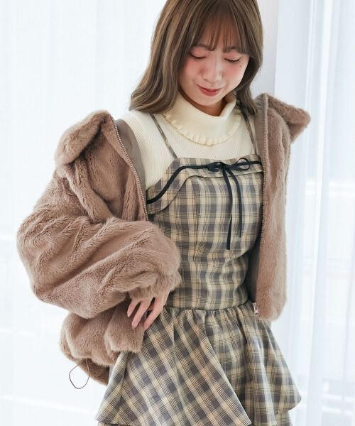 MAJESTIC LEGON / マジェスティックレゴン ブルゾン | ジップデザインファーブルゾン | 詳細13