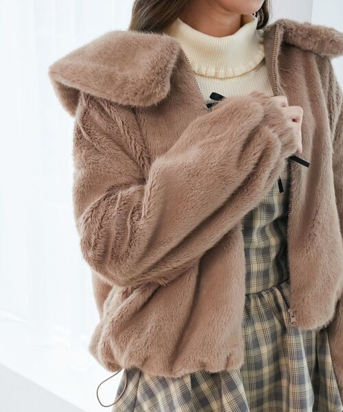 MAJESTIC LEGON / マジェスティックレゴン ブルゾン | ジップデザインファーブルゾン | 詳細15