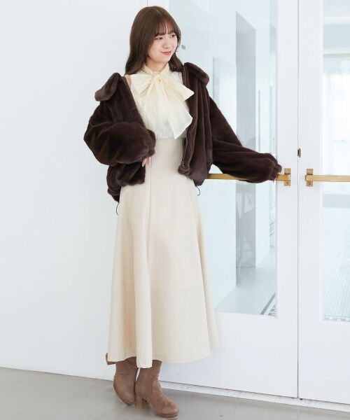 MAJESTIC LEGON / マジェスティックレゴン ブルゾン | ジップデザインファーブルゾン | 詳細17