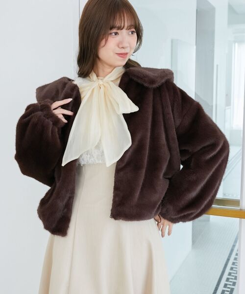 MAJESTIC LEGON / マジェスティックレゴン ブルゾン | ジップデザインファーブルゾン | 詳細19