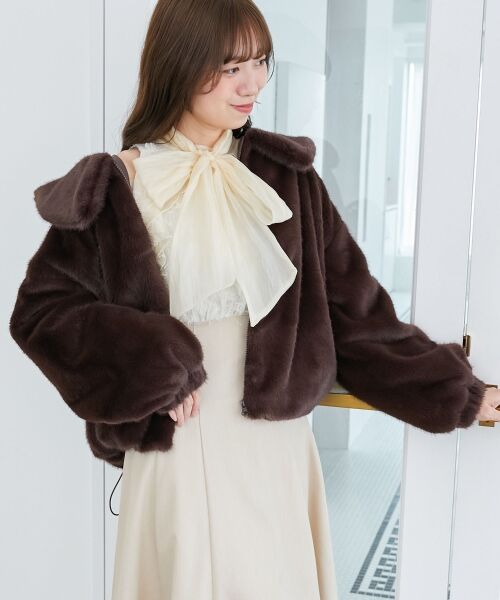 MAJESTIC LEGON / マジェスティックレゴン ブルゾン | ジップデザインファーブルゾン | 詳細20