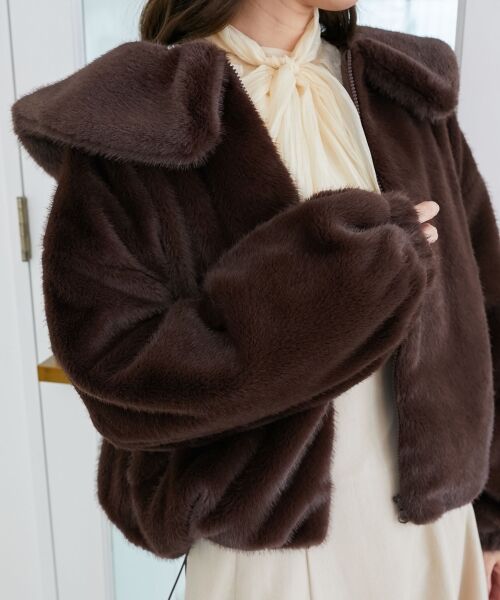 MAJESTIC LEGON / マジェスティックレゴン ブルゾン | ジップデザインファーブルゾン | 詳細22