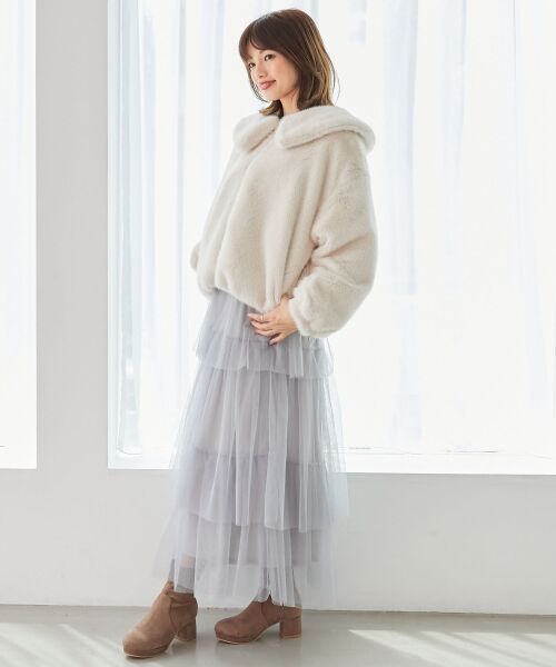 MAJESTIC LEGON / マジェスティックレゴン ブルゾン | ジップデザインファーブルゾン | 詳細3