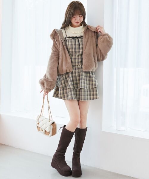 MAJESTIC LEGON / マジェスティックレゴン ブルゾン | ジップデザインファーブルゾン | 詳細9