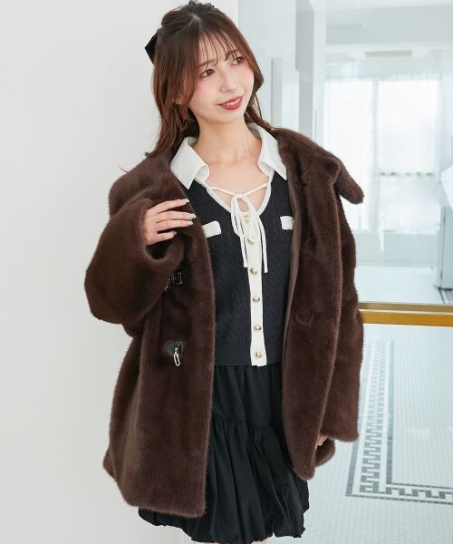 MAJESTIC LEGON / マジェスティックレゴン ブルゾン | ビットデザインファーブルゾン | 詳細19